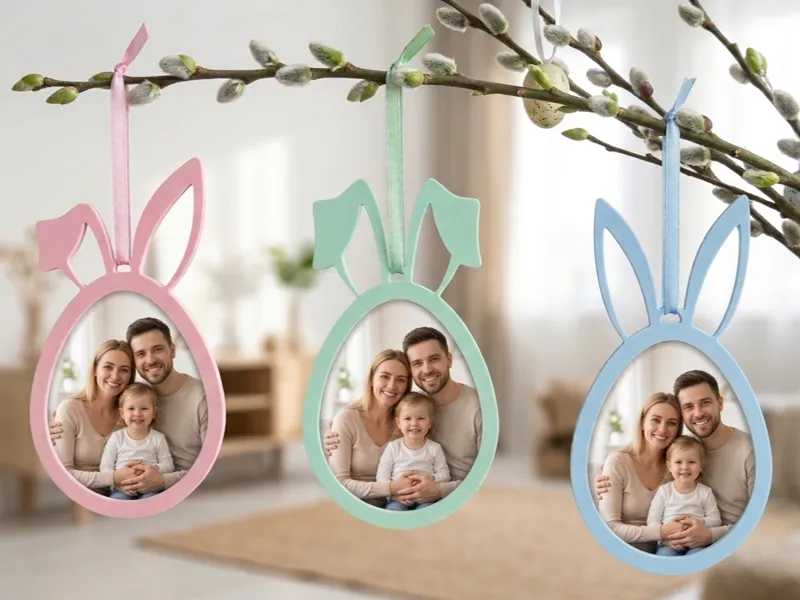 Bunny Ear Egg Photo Frames 3 Variations Set