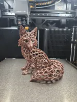 Voronoi Fox - Elegant Nature Art AMS 1 farbig