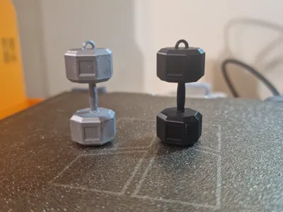 Dumbbell Keychain