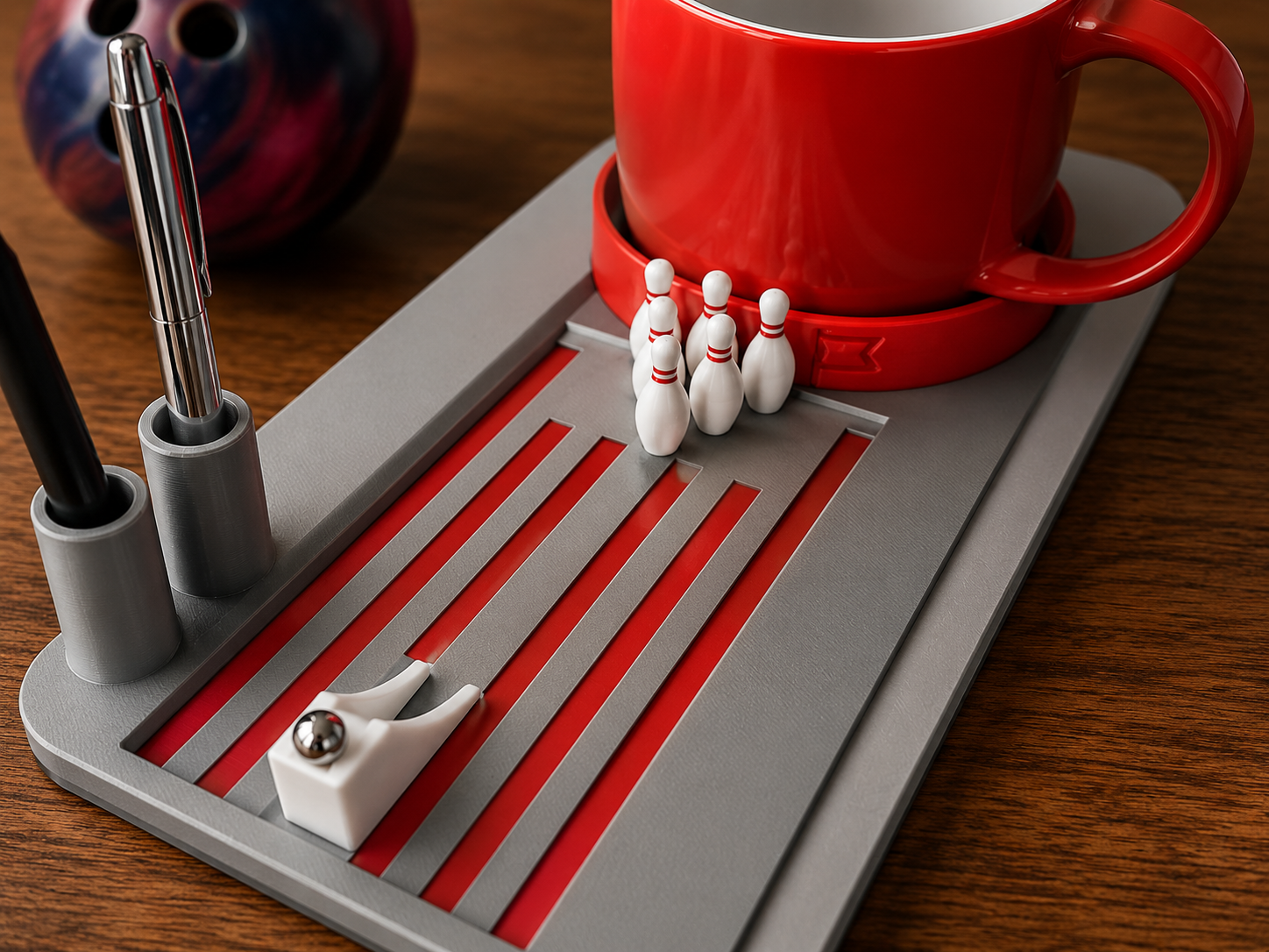 Mini Bowling Desk Game & Coaster