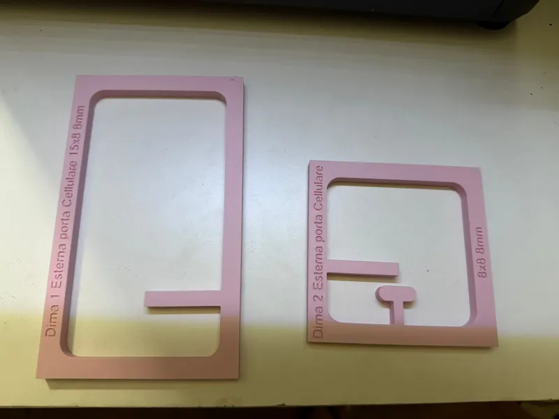 Dime esterne per la realizzazione porta telefono
