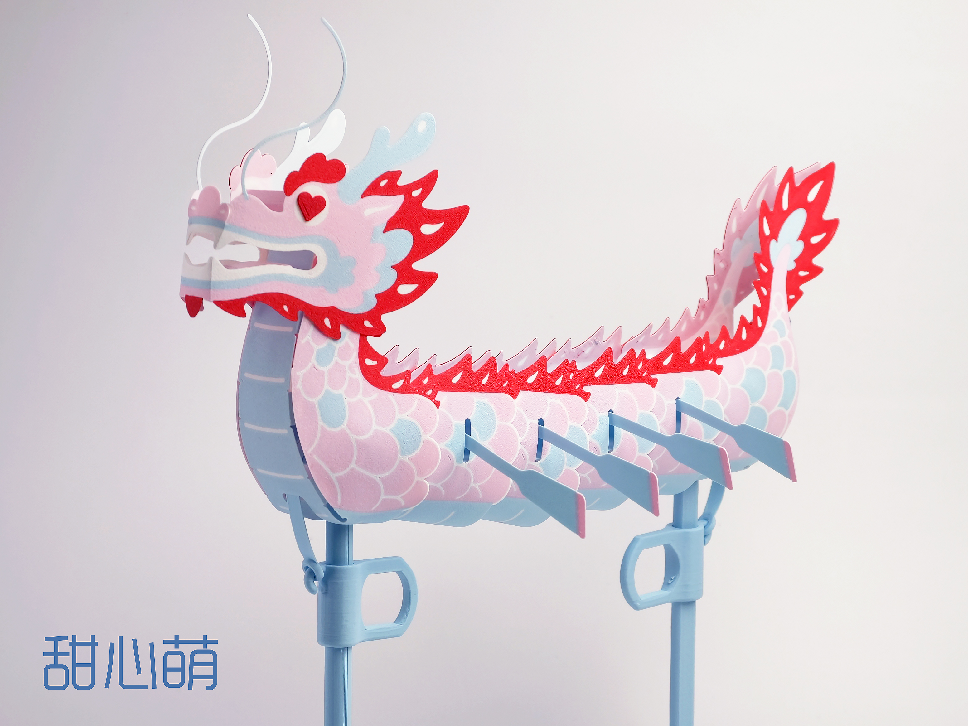 Miniatura 5 do modelo 3D 薄片拼装可活动手工龙舟（无需胶水 超省料）