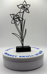Sculpture fleur narcisse en art linéaire (3 tailles) — photo 6