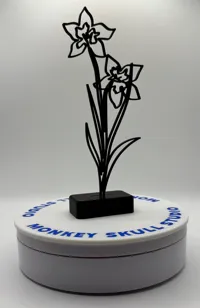 Sculpture fleur narcisse en art linéaire (3 tailles) — photo 7