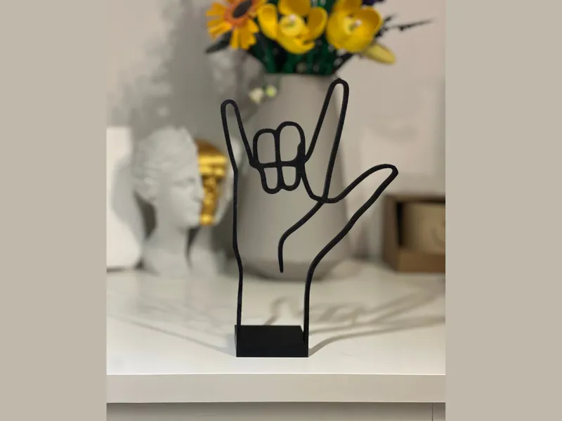 Minimalist Hand Gesture Sculpture | NO SUPPORTS