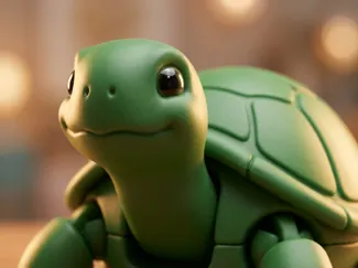 Friendly Print-in-Place Turtle Toy