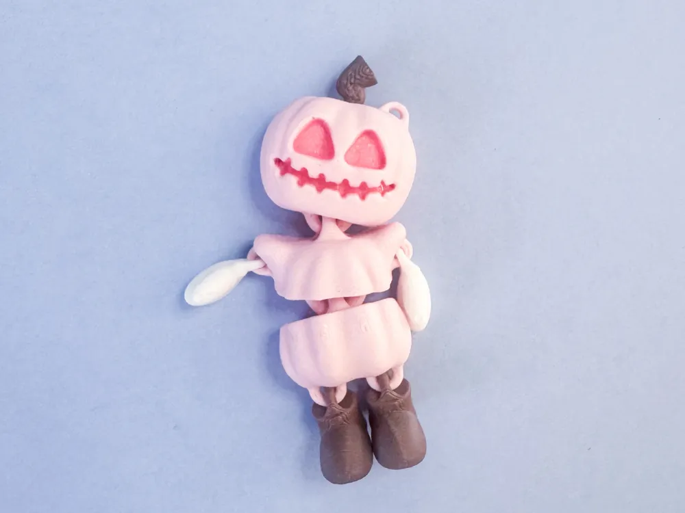 Pumpkin Head Flexi - Free 3D Print Model - MakerWorld