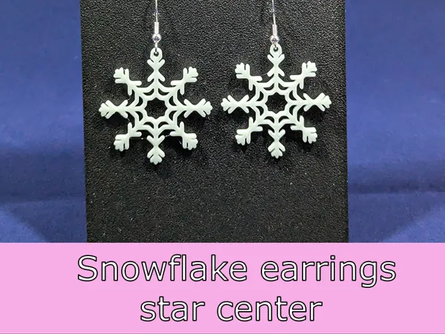 Snowflake earrings - star center