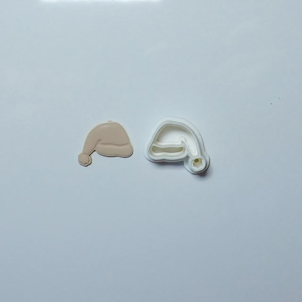 Santa Hat Polymer Clay Cutter Earrings Necklace view 2