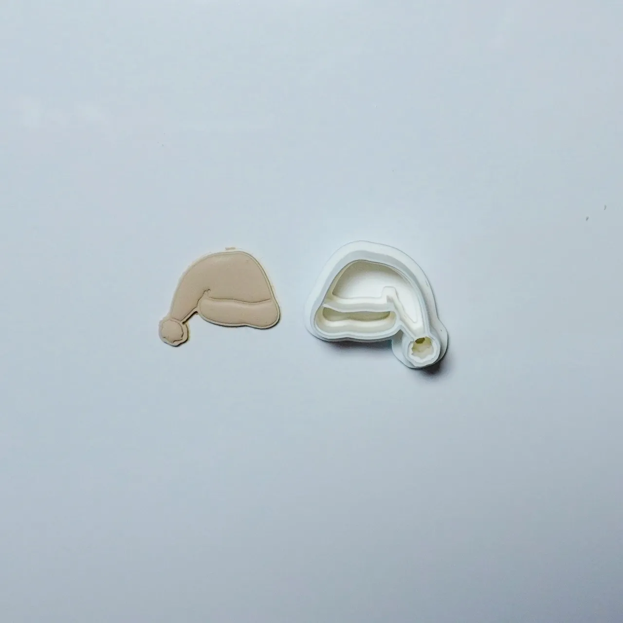 Santa Hat Polymer Clay Cutter Earrings Necklace view 3