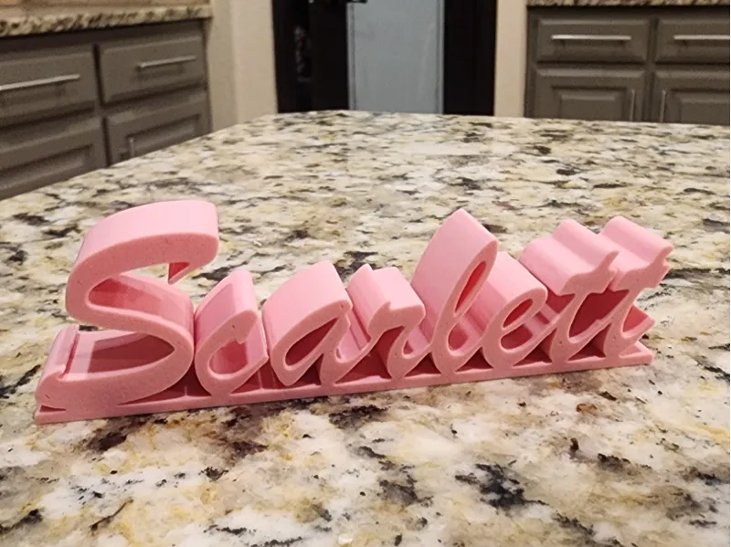 scarlett name plate plaque
