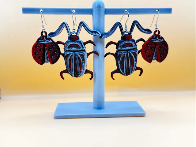 Beetle earrings