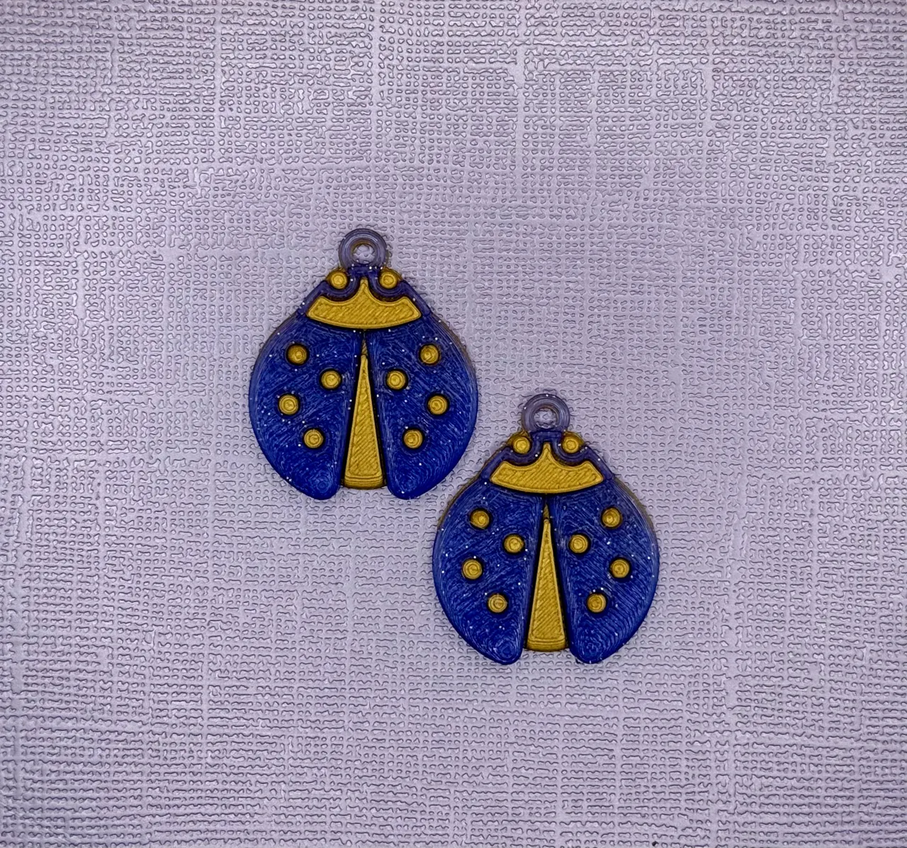 Beetle earrings view 3
