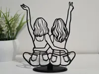 Silhouette deux amies — photo 2
