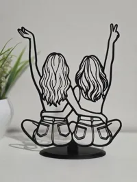 Silhouette deux amies — photo 3