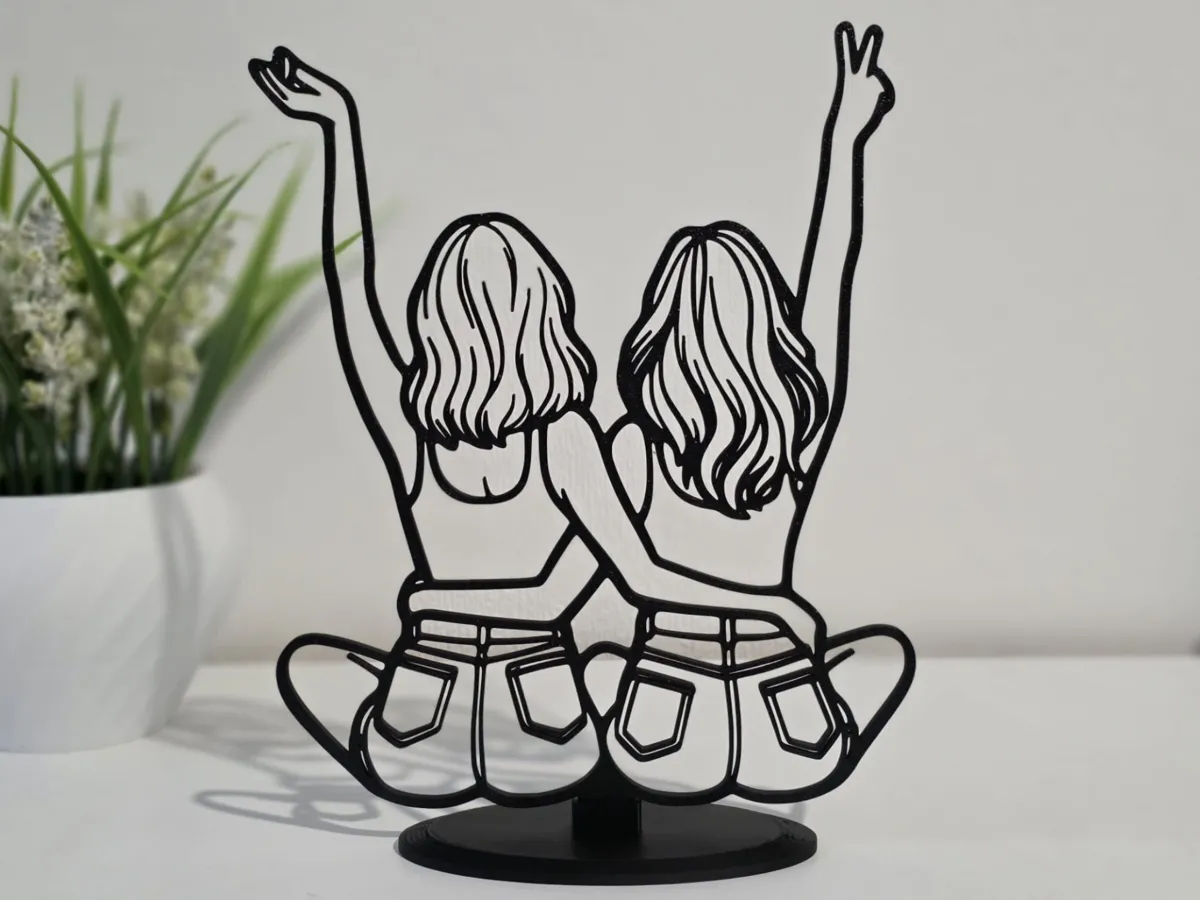 Silhouette deux amies