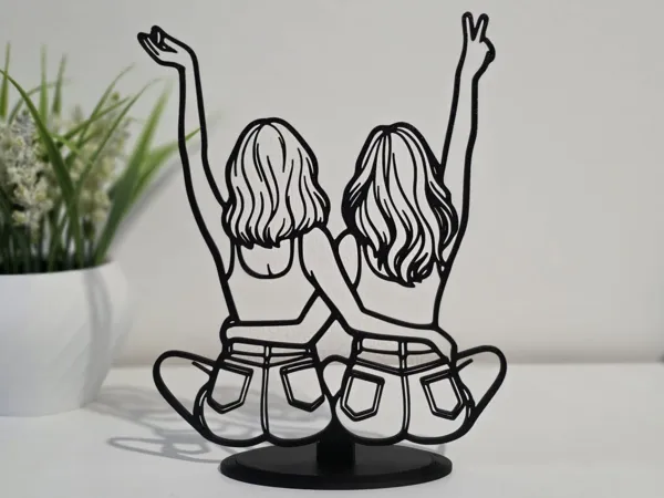Silhouette deux amies