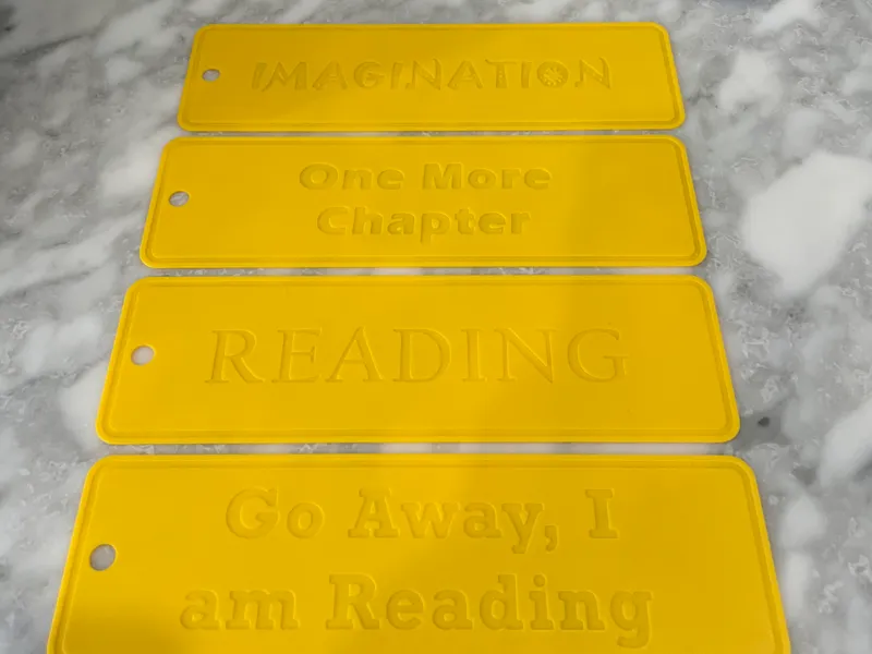 Engraved Minimalist Bookmarks - Low Filament 