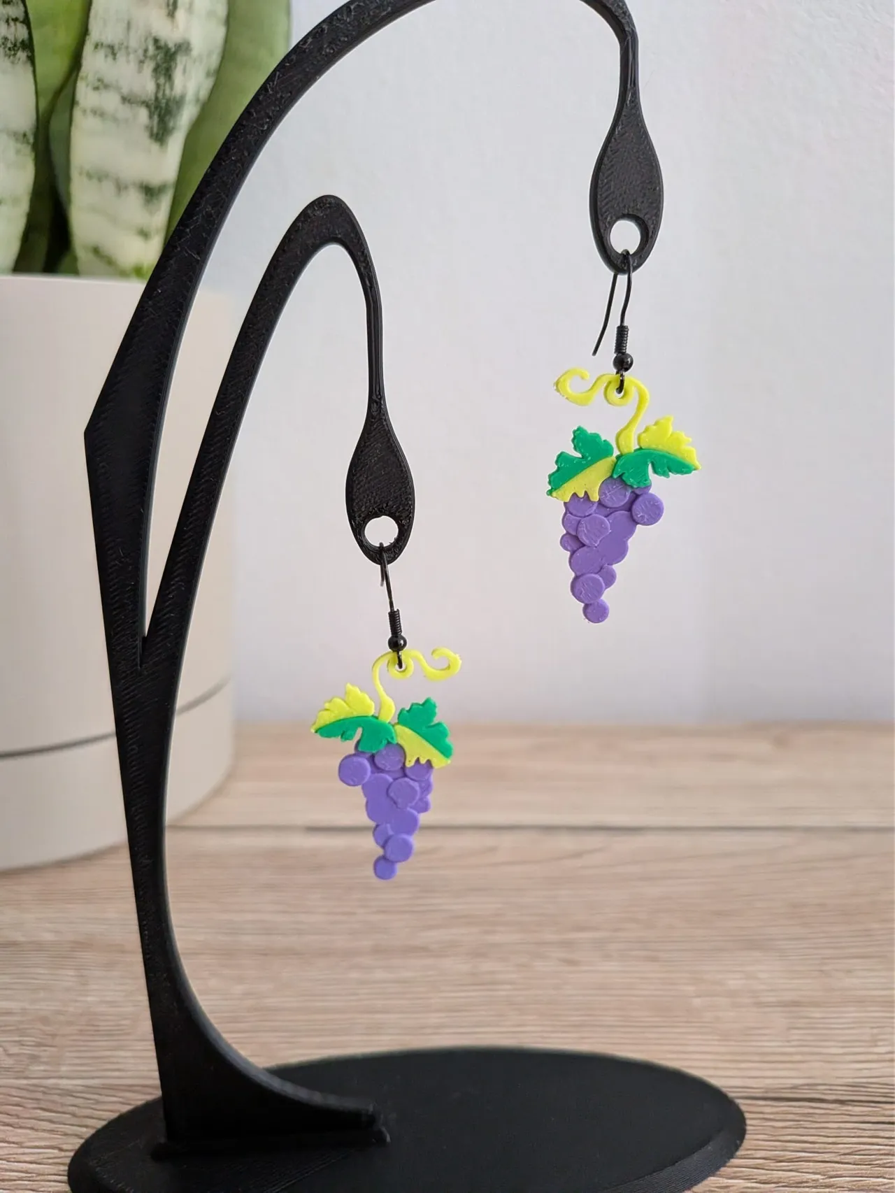 Grape earrings view 3