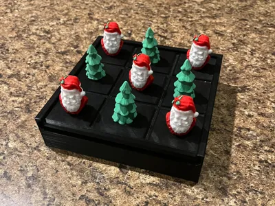 Santa and Christmas Tree Tic Tac Toe
