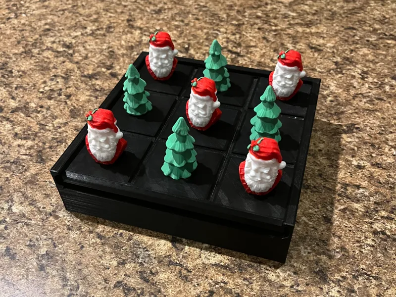 Santa and Christmas Tree Tic Tac Toe