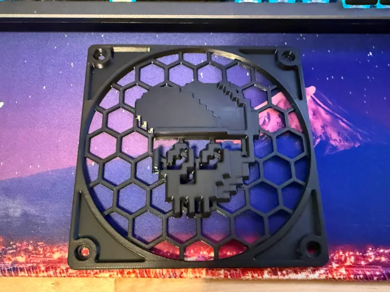 "Skelly" case fan grill
