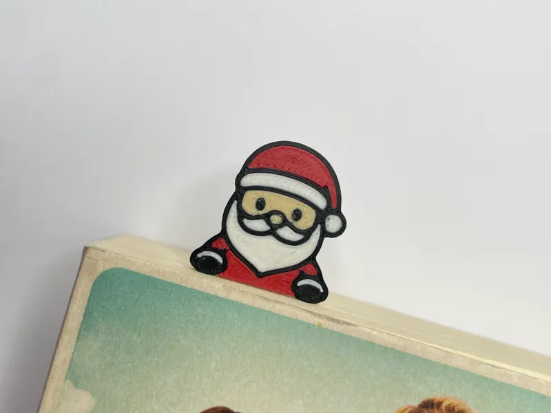 Santa Bookmark – kind and jolly