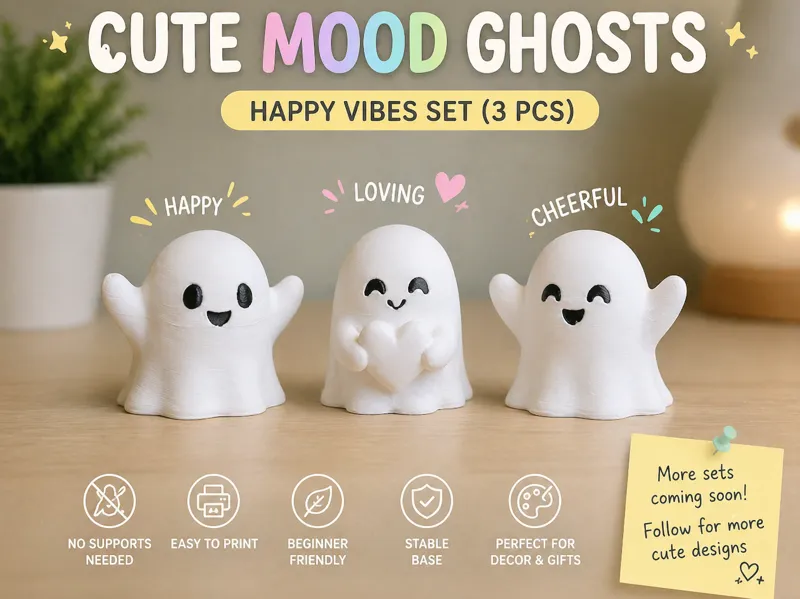 Cute Mood Ghosts – Happy Vibes Set