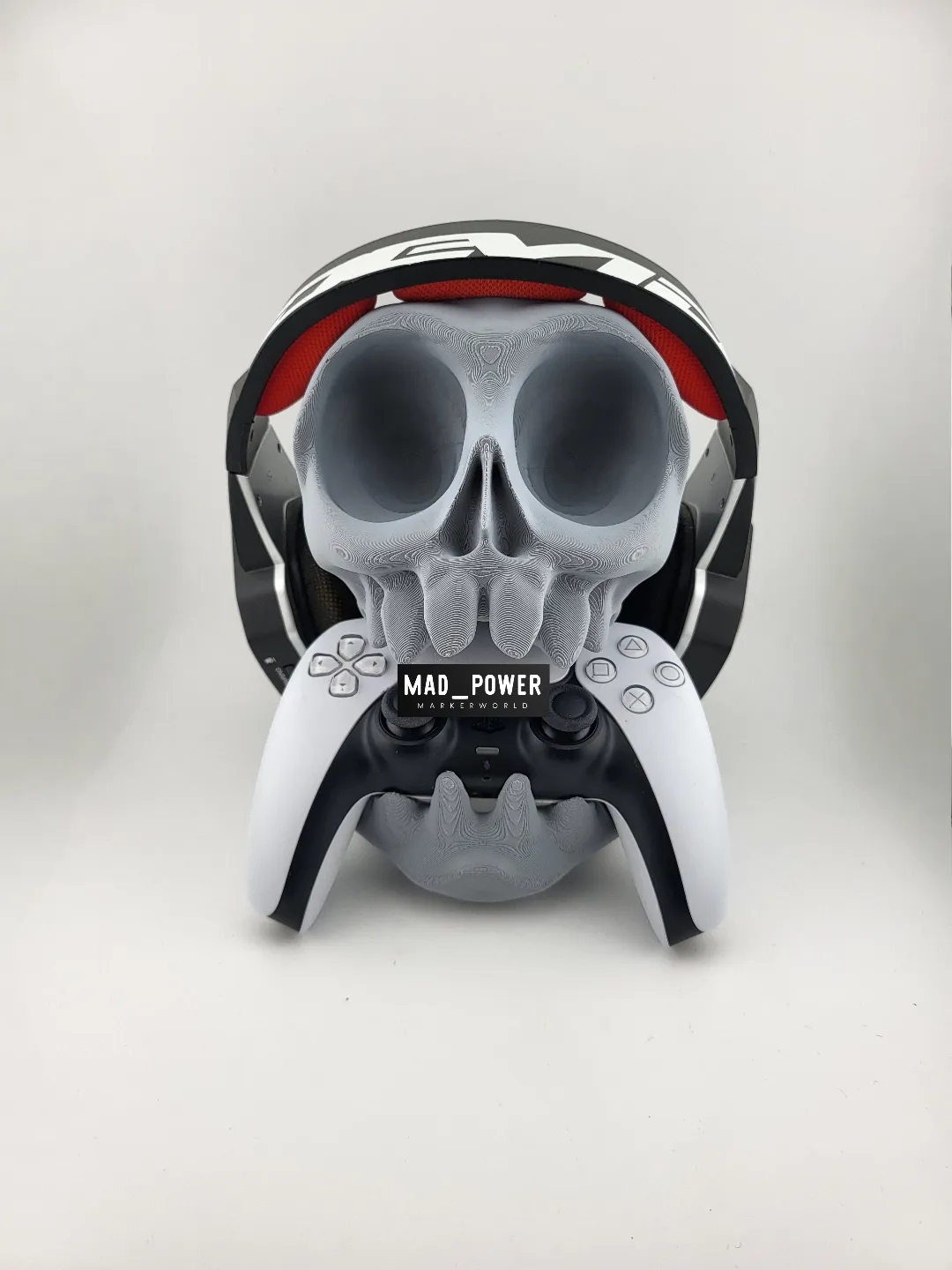Stand controller ps5 ps4 wall desk headphone skull view 4