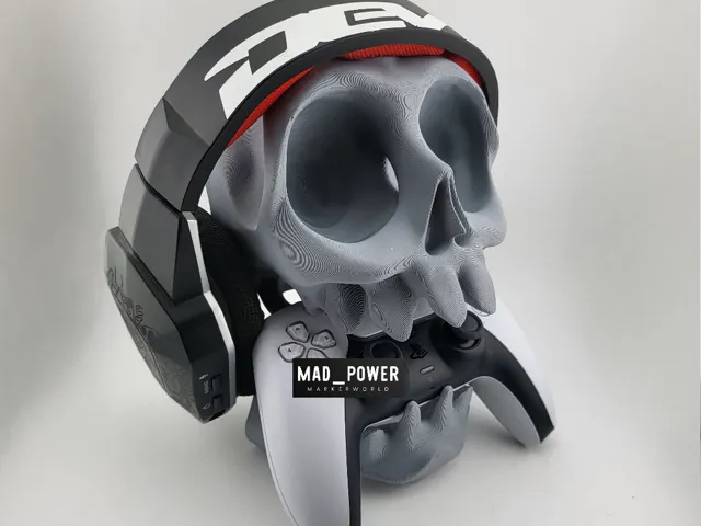 Stand controller ps5 ps4 wall desk headphone skull
