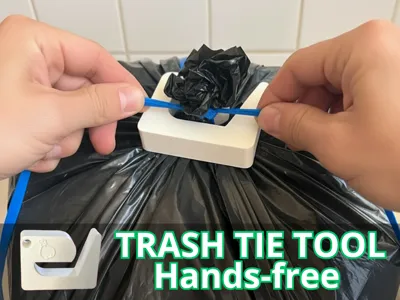 Hands-Free Trash Bag Closure Tool