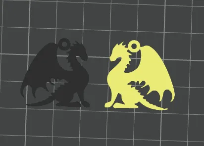 4th Wing inspired Black & Gold Dragon Earrings view 2