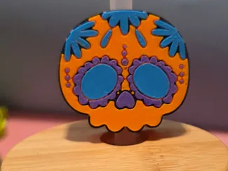 Day of the Dead Straw topper