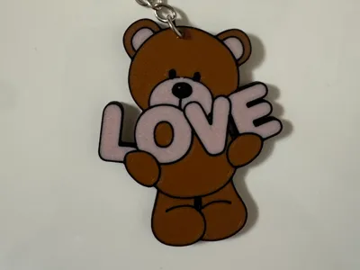 Cute teddy bear keychain-EASY multicolor print