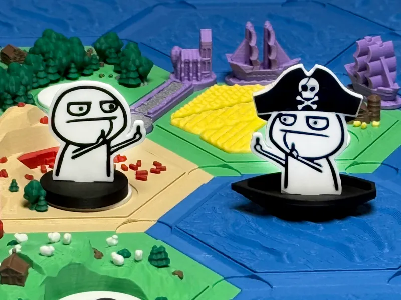 CATAN 3D Robber and Pirate Alternative MEME