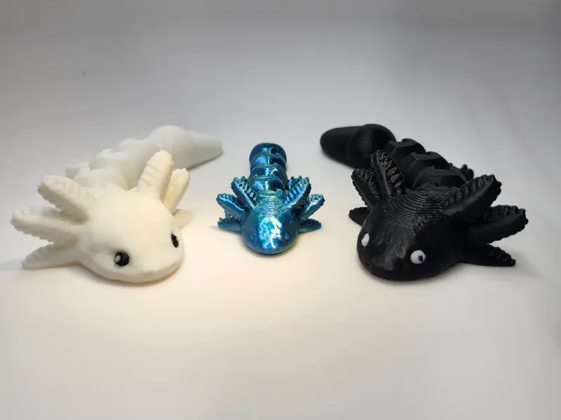 Bendy Axolotl Print-in-Place (Articulated)