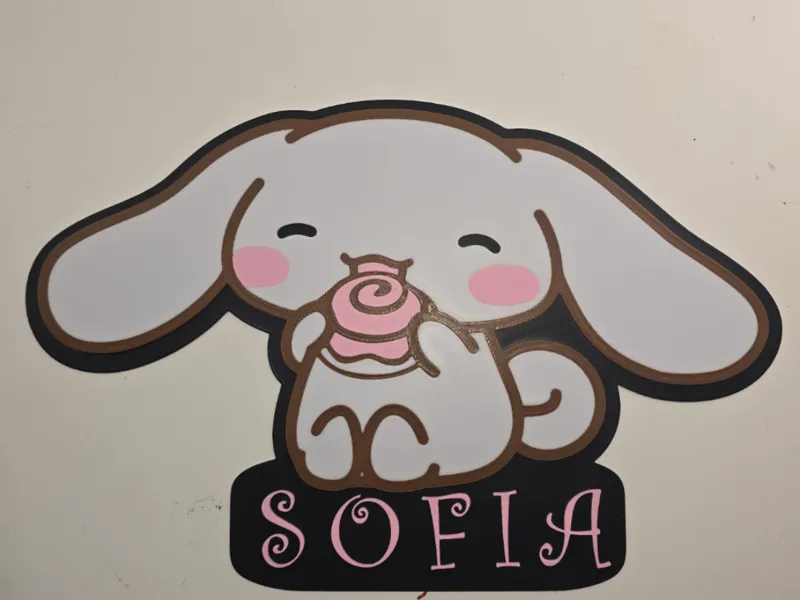 Customize Cinnamoroll name plate
