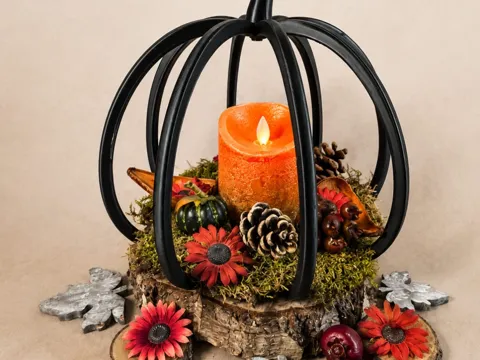 Marco decorativo: Autumn Pumpkin - Open Frame Decoration — referencia de MakerWorld
