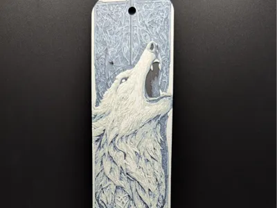 Dire Wolf Hueforge Bookmark