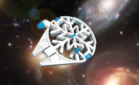 Millennium Falcon Snowflake Ornament view 3