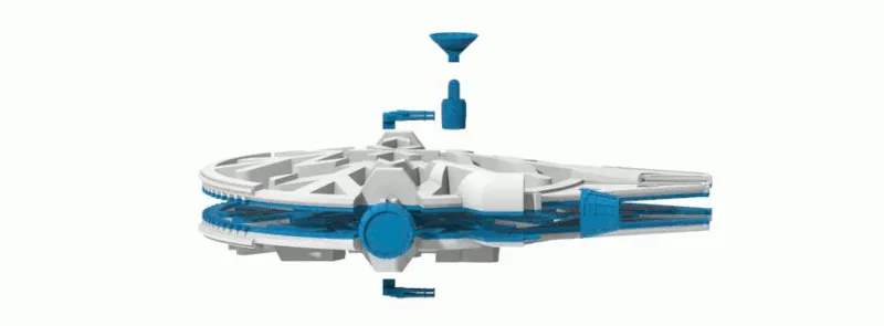 Millennium Falcon Snowflake Ornament view 2
