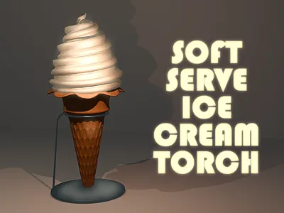 Soft serve ice cream torch