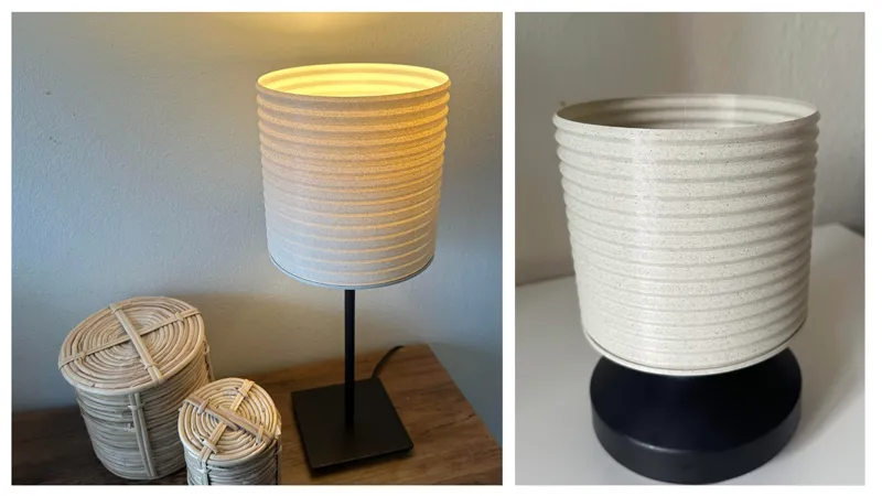 Lampshade ribbed