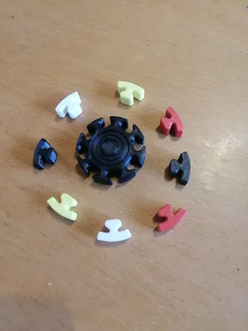 Objeto manipulable: Fidget spinner modular — vista de referencia 3