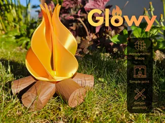 Glowy (Fire-Shaped Wind Spinner)