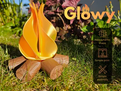 Glowy (Fire-Shaped Wind Spinner)