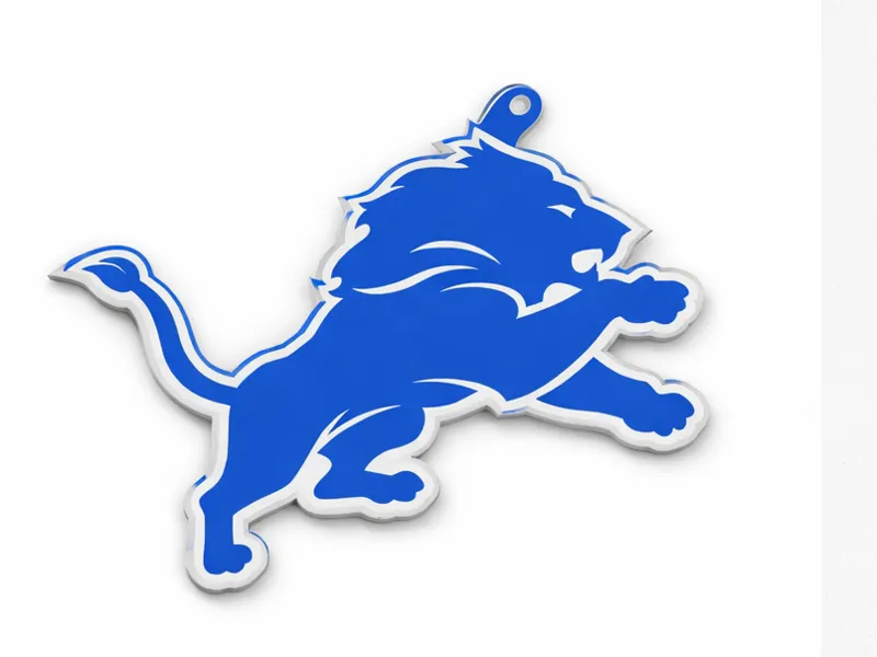 Detroit Lions Leaping Lion Keychain