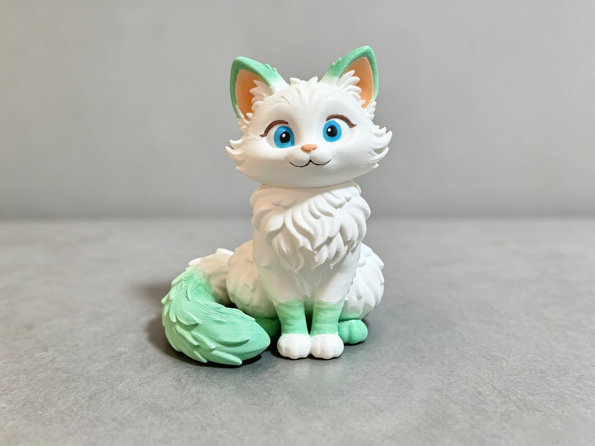 可爱卡通猫咪雕像