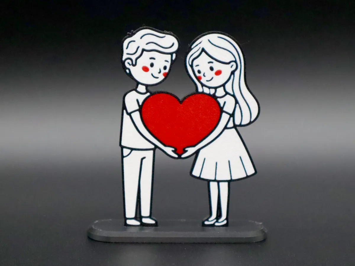Couple in Love – Valentine Decor - Free 3D Print Model - MakerWorld