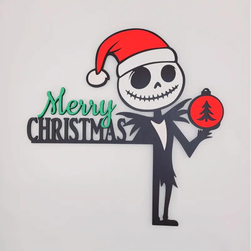 Merry Christmas Jack Skeleton Door Corner